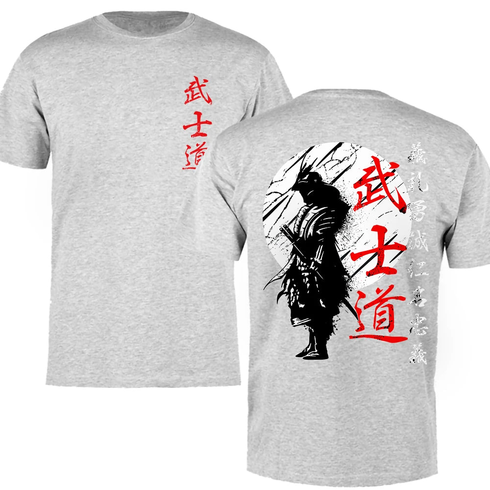 Bushido Samurai T-shirt Herr med Ryggtryck