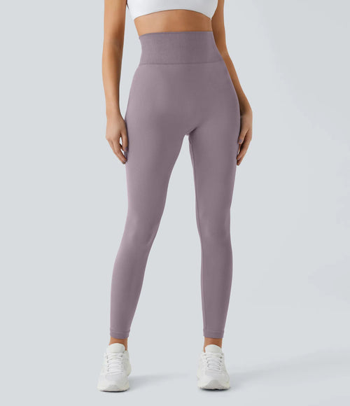 Sömlösa leggings dam med rynkad söm bak